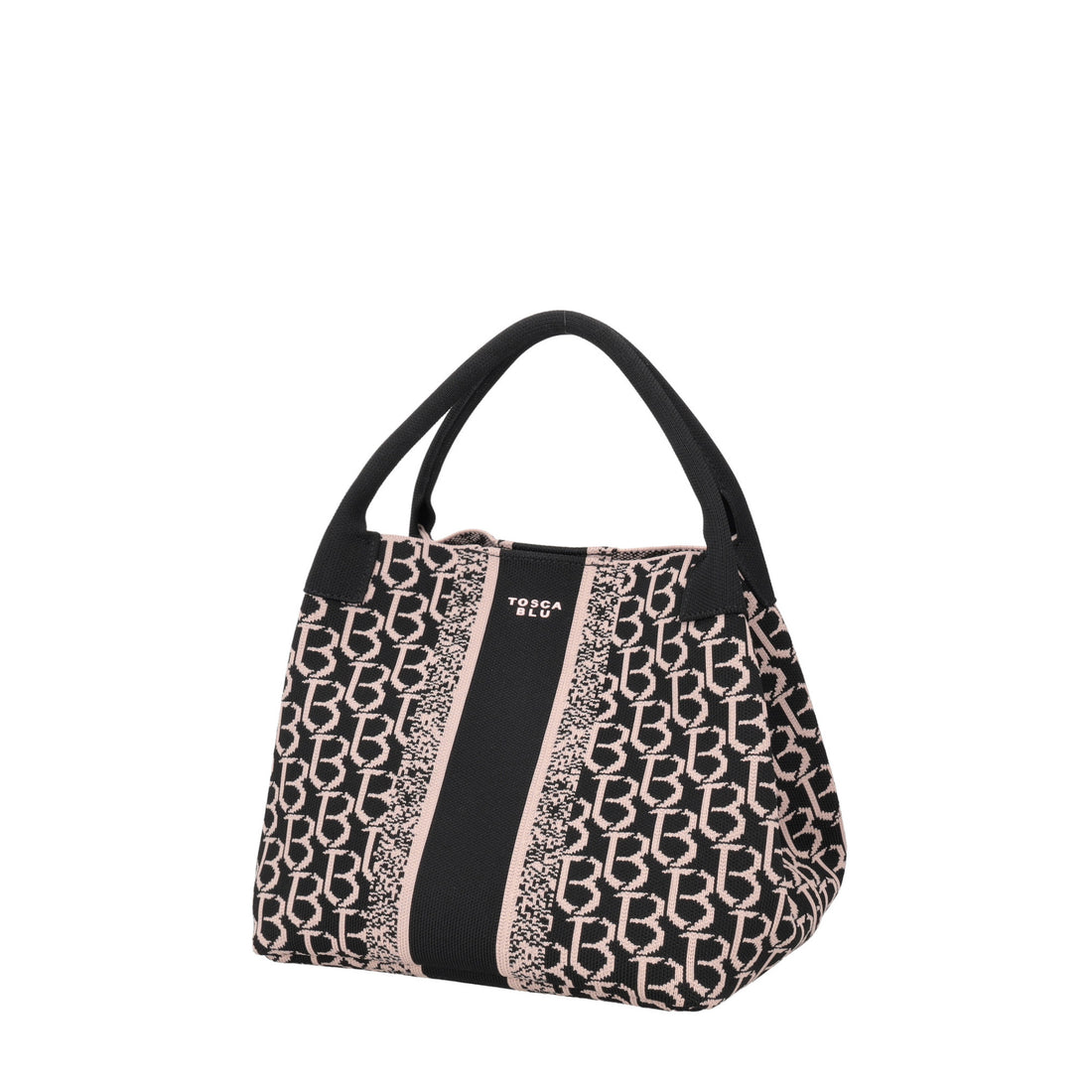 Borsa a mano media logata Saint Tropez colore nero