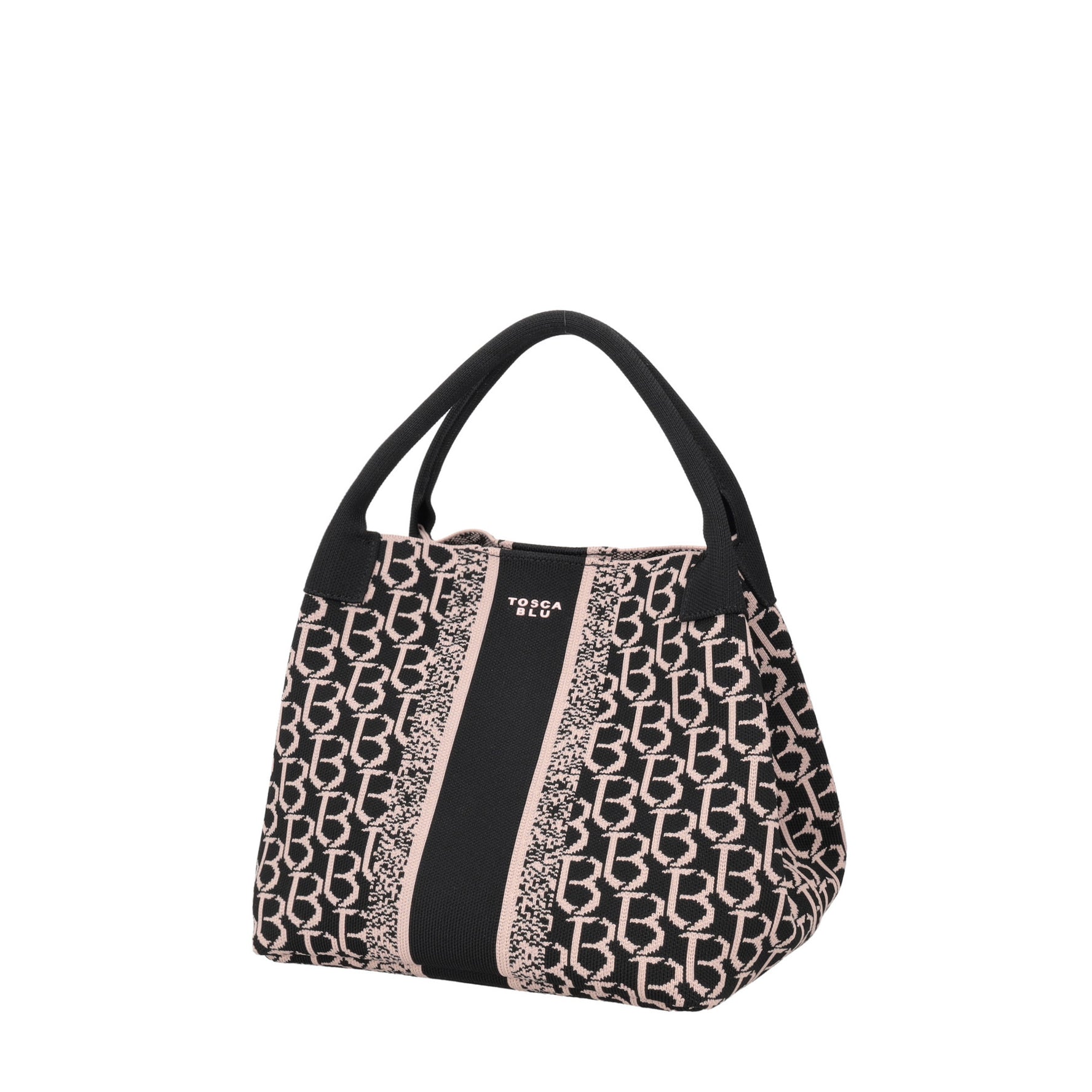 Borsa a mano media logata Saint Tropez colore nero