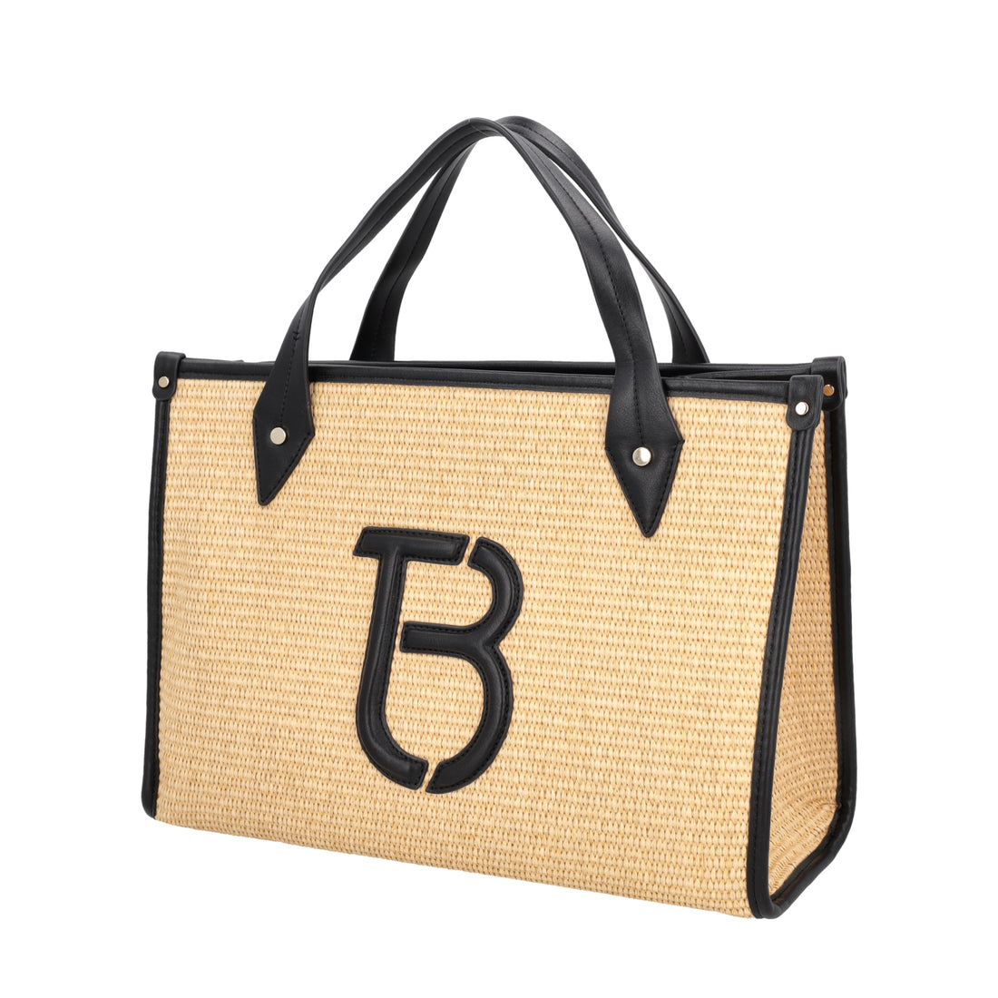 Borsa a mano Madagascar con maxi logo colore nero