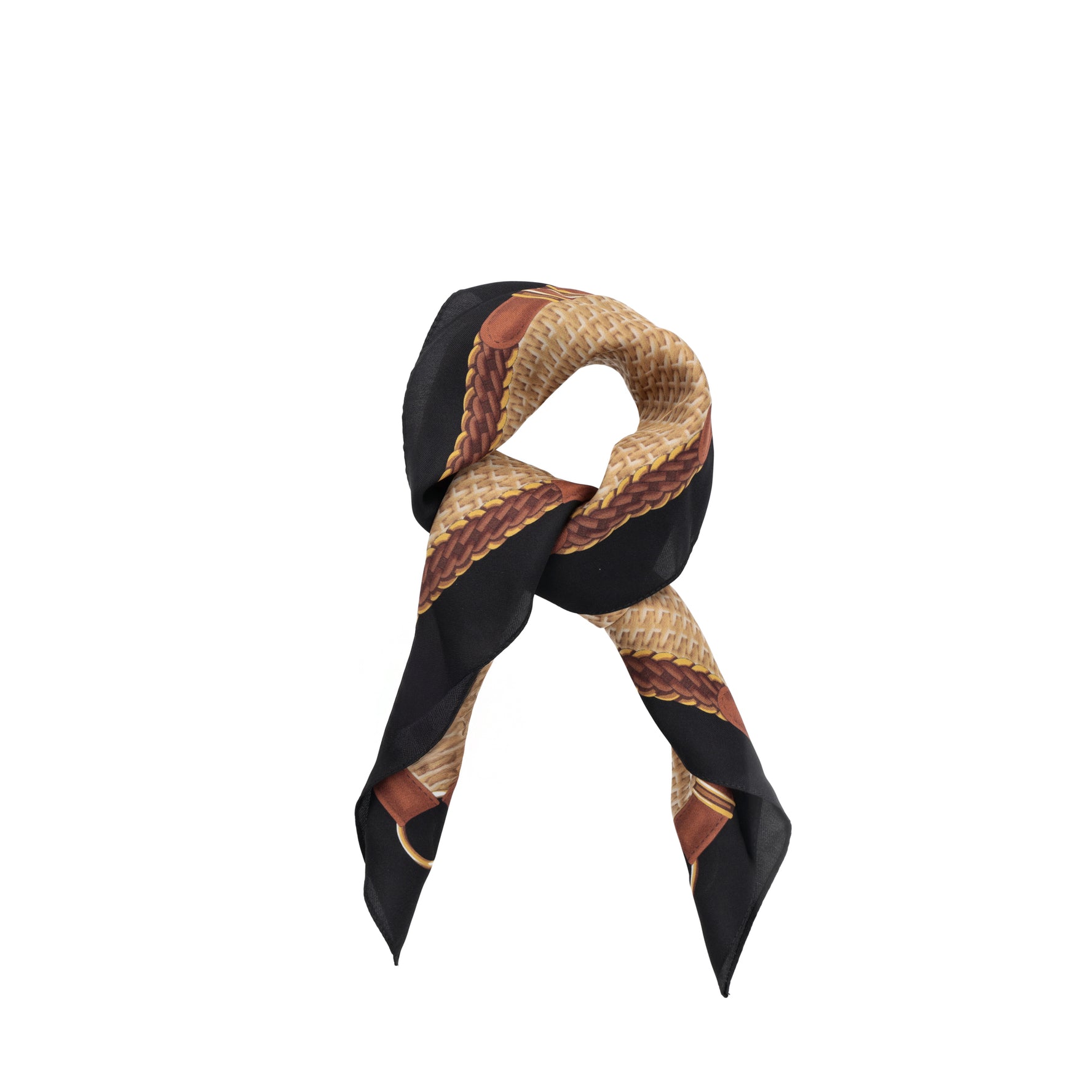 Foulard in seta Madagascar colore beige