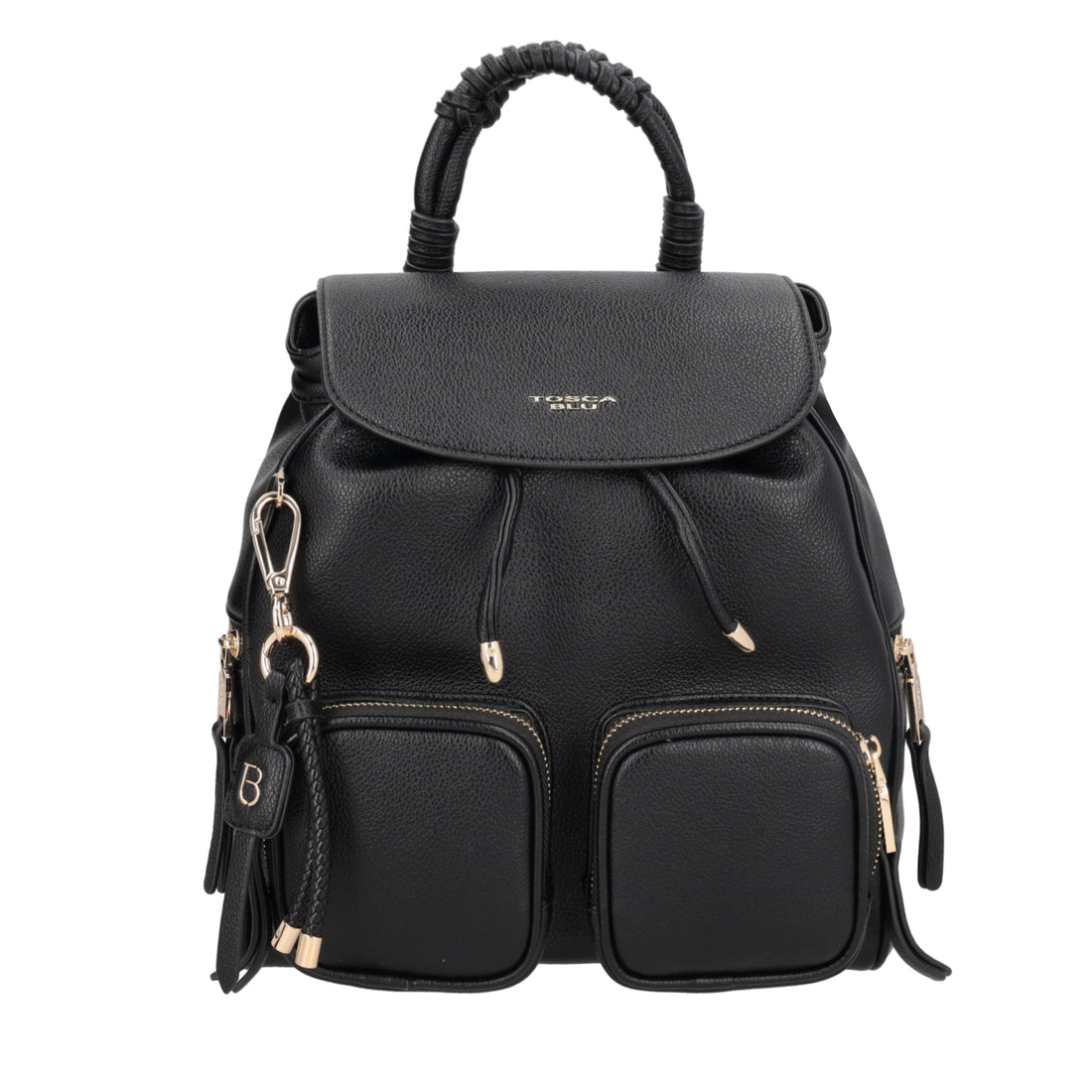 Tokyo backpack with external pockets in black