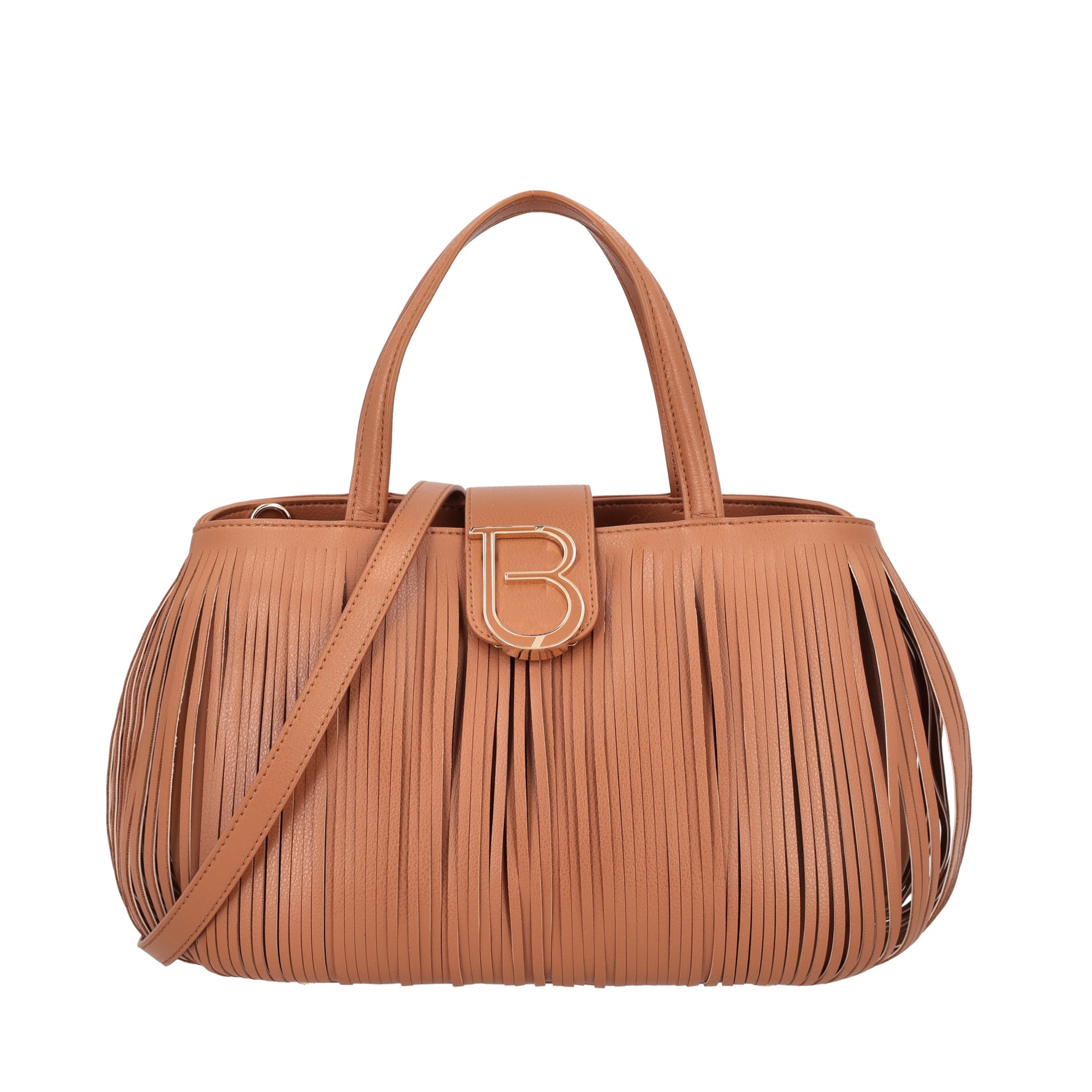 Taormina carved handbag in tan color