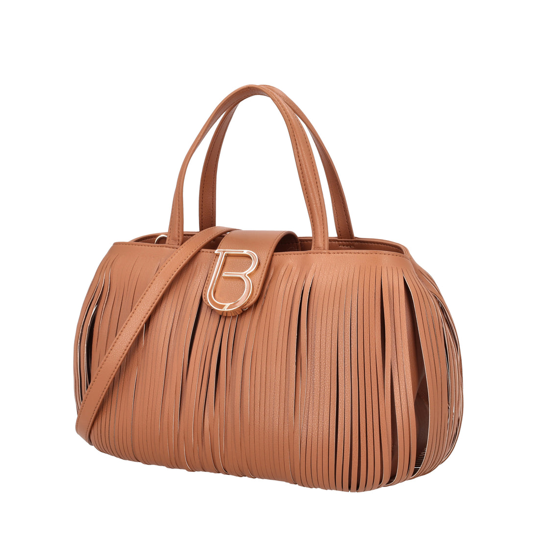Taormina carved handbag in tan color