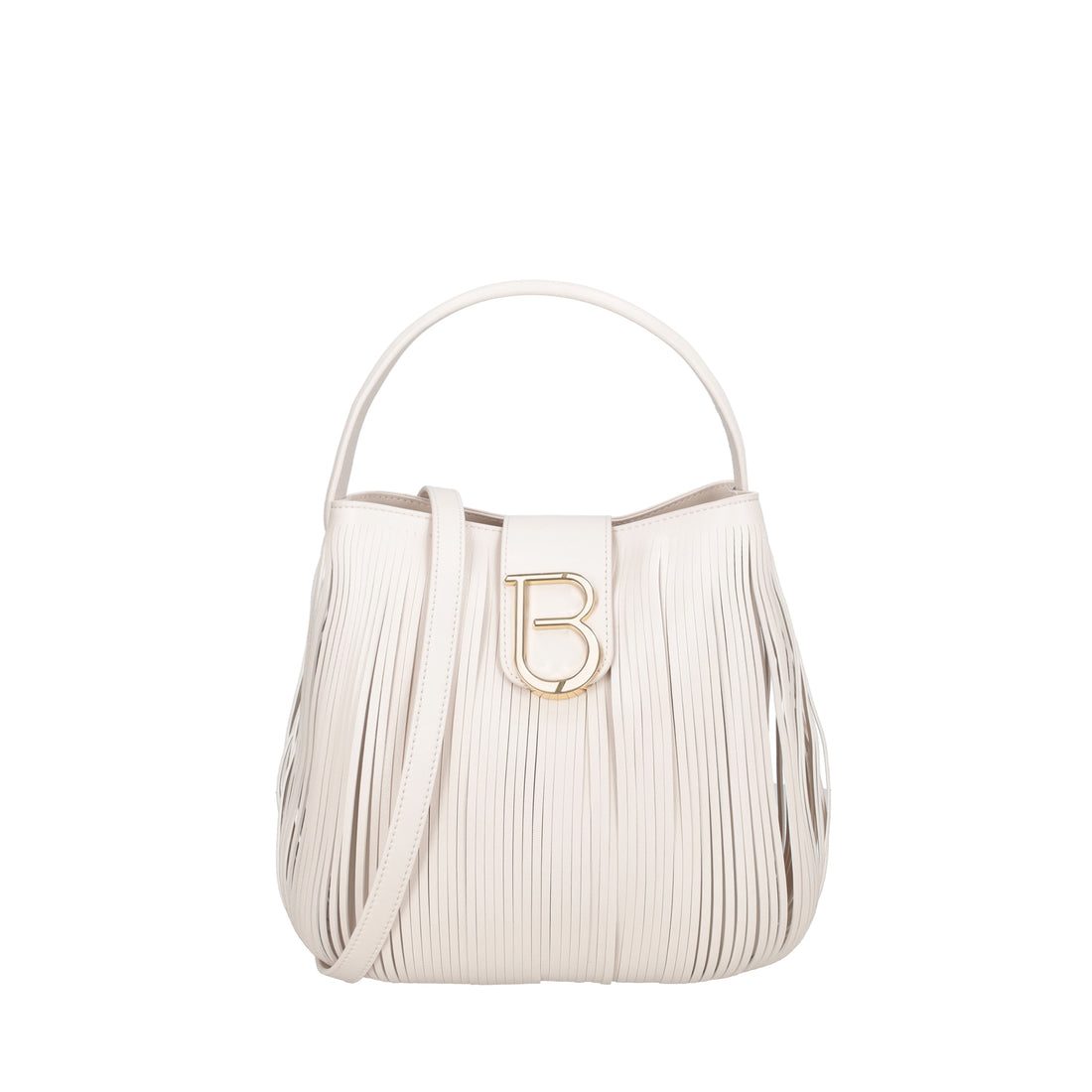 Taormina carved bucket bag natural color
