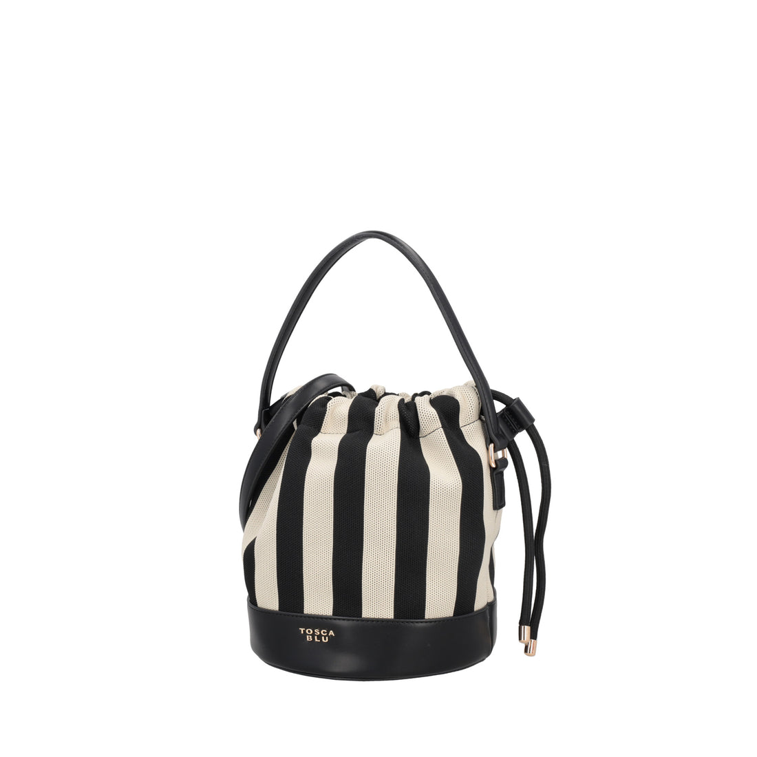 Pantelleria bucket bag with drawstring black color